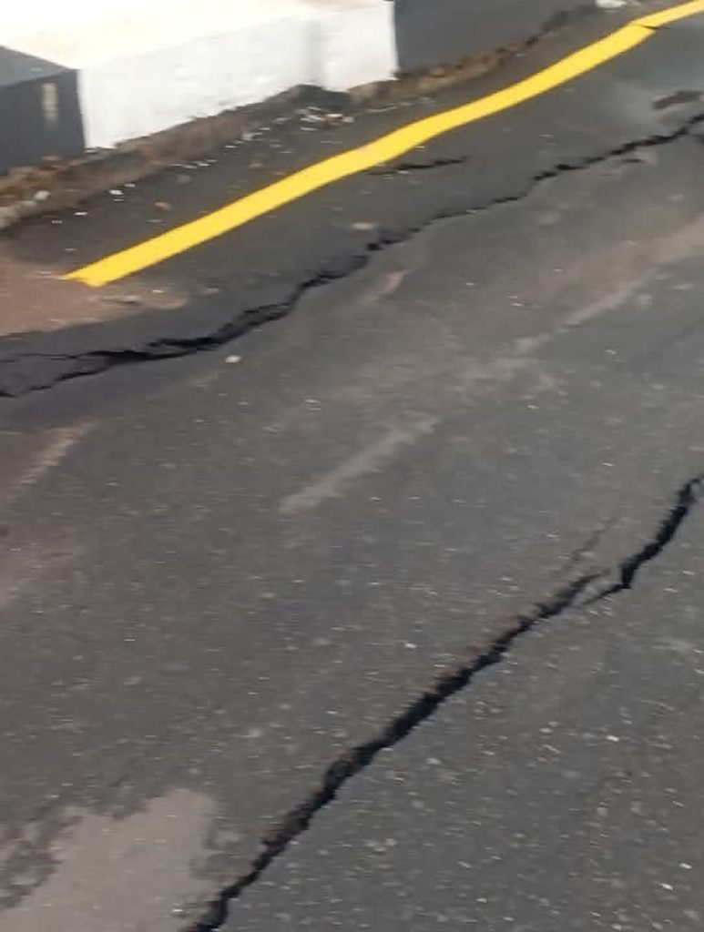 Newly commissioned Osogbo flyover damaged 1 Newly commissioned Osogbo flyover damaged