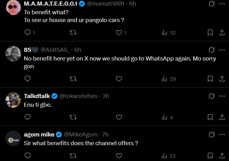 Dino Melaye opens a WhatsApp channel as Nigerians ask 'to benefit what?' 2 DINO MELAYE CHANNEL