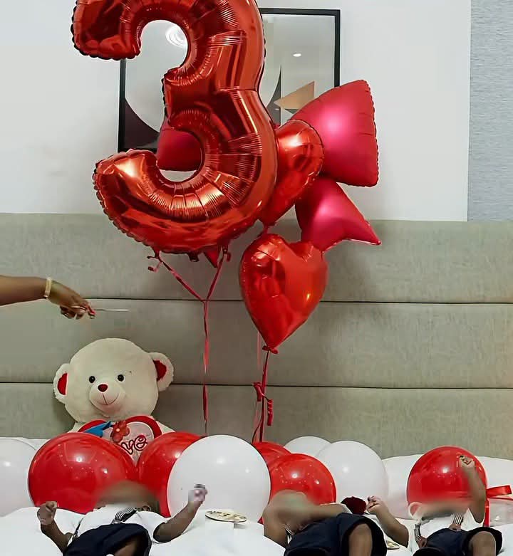 Lateef Adedimeji and Mo Bimpe's triplets turn 3 months 7 FB IMG 1784634896509