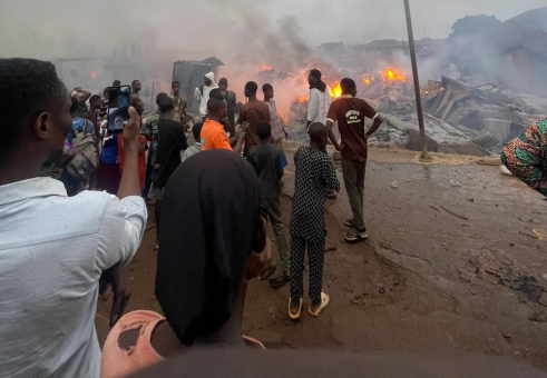 Fire guts traditional herbs market in Ibadan 1 traditional herbs market in Ibadan 1