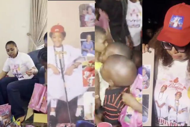 Regina Daniels celebrates sons' birthday with street children Regina Daniels celebrates sons' birthday with street children