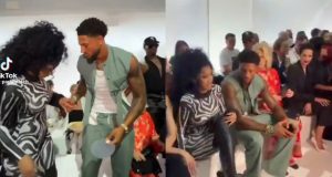 Maduka Okoye sits beside Cardi B at Paris event Maduka Okoye sits beside Cardi B at Paris event