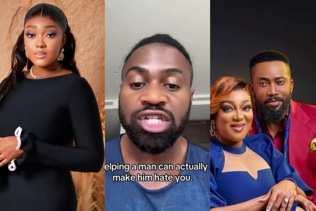 Peggy Ovire reacts to post saying "helping a man makes him hate you"