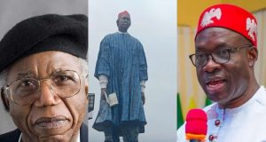 Soludo unveils statue of Chinua Achebe in Anambra Soludo unveils statue of Chinua Achebe in Anambra