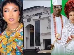 Lizzy Anjorin and husband showoff mansion in rare public display affection Lizzy Anjorin and husband showoff mansion in rare public display affection