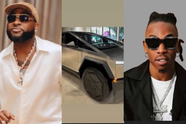 Davido gifts Mayorkun a Cybertruck Davido gifts Mayorkun a Cybertruck