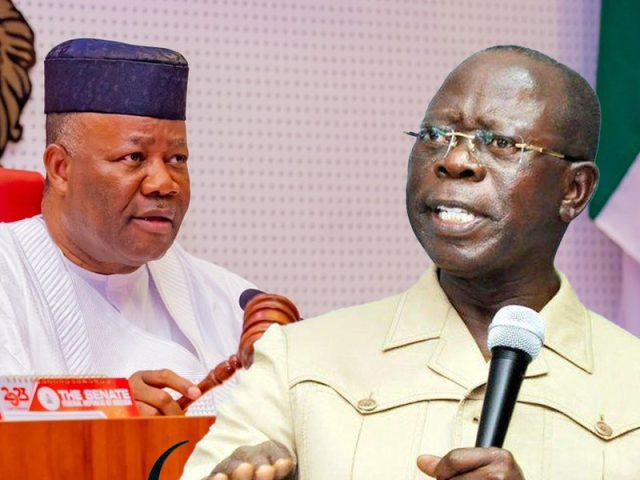 Oshiomhole accuses Akpabio of breaking their peace agreement Oshiomhole accuses Akpabio of breaking their peace agreement