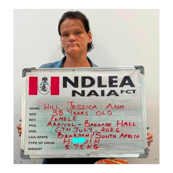 NDLEA arrests South African woman in Abuja 1 NDLEA arrests South African in Abuja