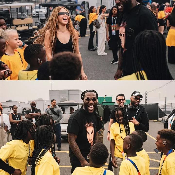Burna Boy, Shakira reunite ahead of final half-time show 1 Burna Boy, Shakira reunite ahead of half-time final show