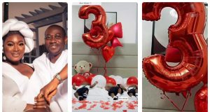 Lateef Adedimeji and Mo Bimpe’s triplets turn 3 months Lateef Adedimeji and Mo Bimpe celebrate as their Triplets turn 3 months