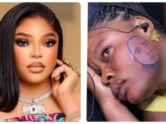 Bobrisky slams lady over face yattoo of lover