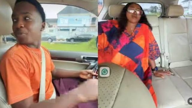 Mercy Aigbe's son, Juwon, takes her on a car ride Mercy Aigbe's son, Juwon, takes her on a car ride