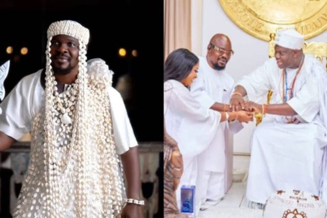 Baba Ijesha receives car gift, chieftaincy title from Ooni of Ife