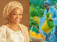 Photos: Remi Tinubu harvests vegetables at Aso Villa Photos: Remi Tinubu harvests vegetables at Aso Villa