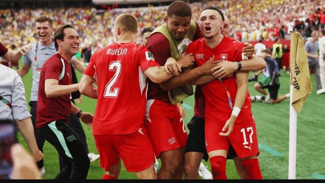 Switzerland to face Argentina in quarterfinals after Columbia win Switzerland to face Argentina in quarterfinals after Columbia win