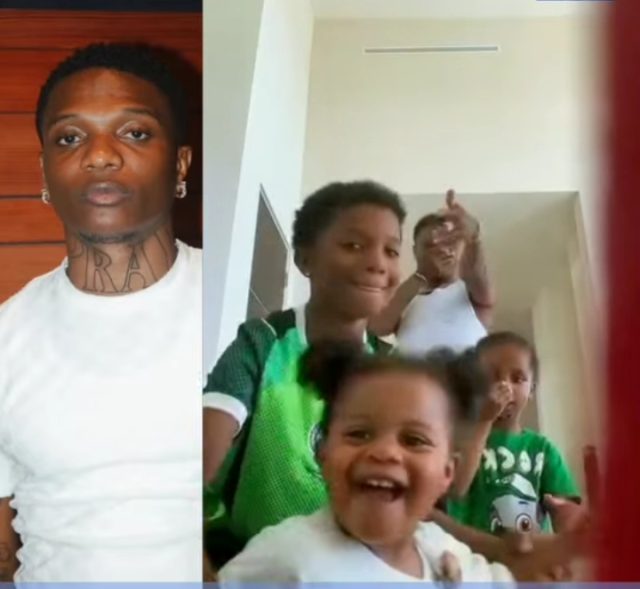 Wizkid enjoys playful, quality time with his kids Wizkid enjoys playful, quality time with his kids