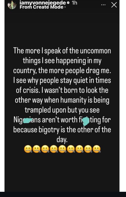 Nigerians aren't worth fighting for - Yvonne Jegede 2 Nigerians aren't worth fighting for - Yvonne Jegede