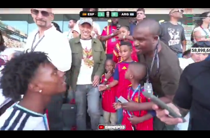 Seyi Tinubu, children meet IShowSpeed at World Cup final 2 Seyi Tinubu, children meet IShowSpeed at World Cup final