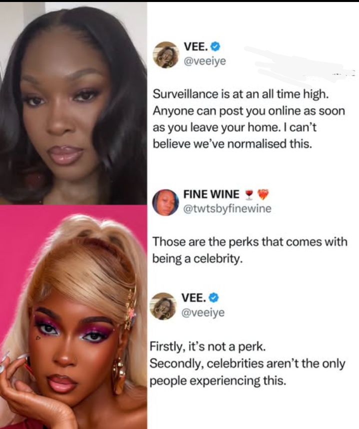 Vee speaks against growing culture of filming people publicly 2 Vee speaks against growing culture of filming people publicly