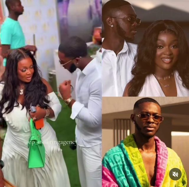 Jackie Appiah's son at mother's 80th birthday leaves fan stunned