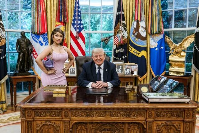 Trump calls Nicki Minaj ‘so hot’ as rapper visits the White House for lunch