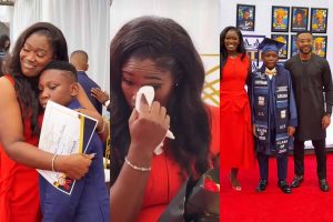 Warri Pikin's son graduates from Primary school 