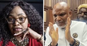 Nnamdi Kanu’s wife denies filing for divorce Nnamdi Kanu's wife denies filing for divorce
