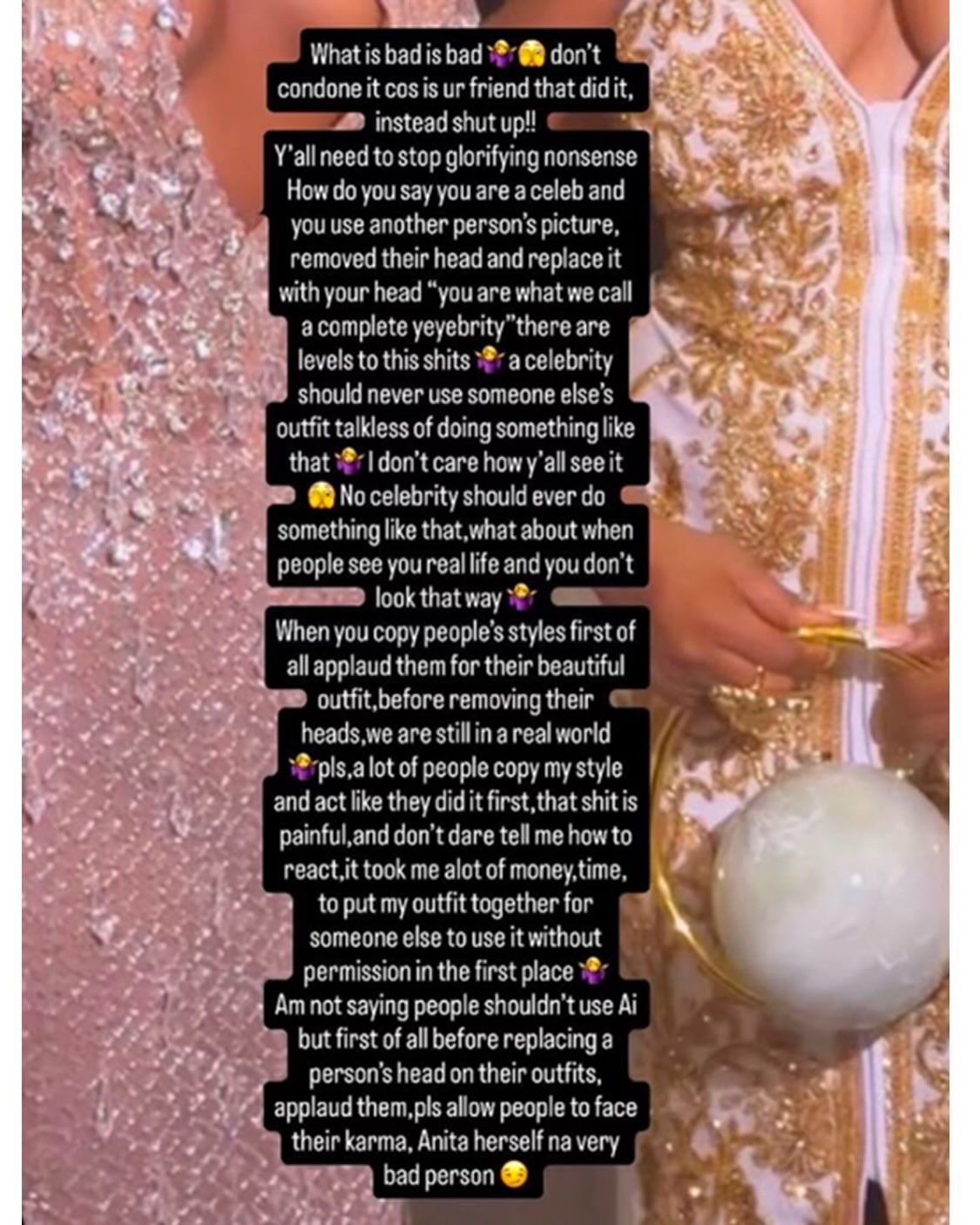 Anita na bad person - Angela Okorie reacts to AI edited image saga 1 Anita na bad person - Angela Okorie weighs in on AI edited image saga