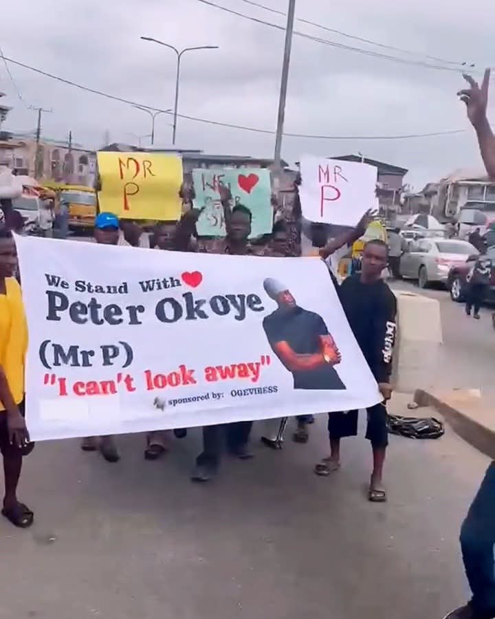 Uche Maduagwu takes to Lagos streets in support of Peter Okoye 3 FB IMG 1786427720549