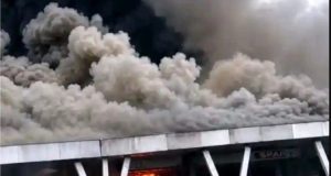 Fire outbreak at Calabar SPAR Mall Fire outbreak at Calabar SPAR Mall