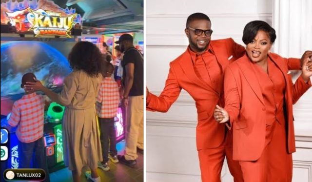Funke Akindele & ex-husband, JJC Skillz, reunite in Paris