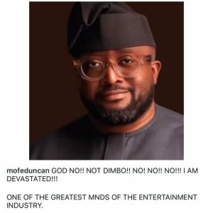 Nollywood director Dimbo Atiya d!es 1 Nollywood director Dimbo Atiya d!es
