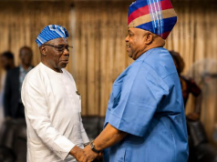 Obasanjo visits man of the moment; Adeleke Obasanjo visits Adeleke