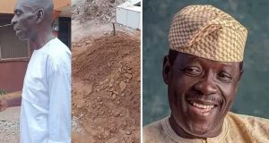 Actor Sunday Afolabi visits Ogogo’s graveside Actor Sunday Afolabi visits Ogogo's graveside