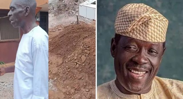Actor Sunday Afolabi visits Ogogo's graveside