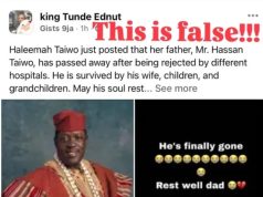 Ogogo is not de.ad, daughter debunks de.ath rumour