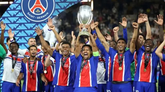 PSG defeat Aston Villa to retain UEFA Super Cup PSG defeat Aston Villa to retain UEFA Super Cup