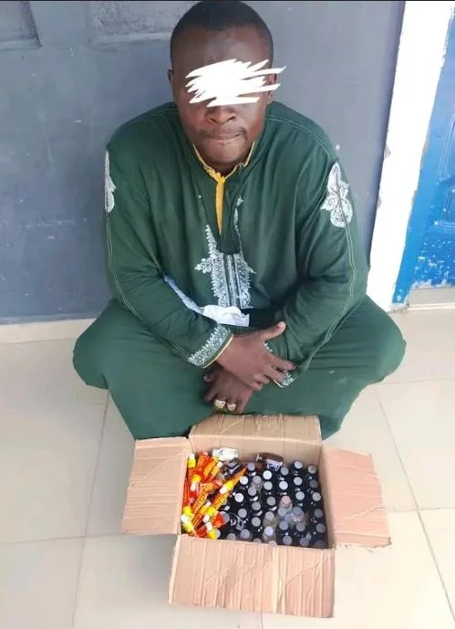 Police nab 23 year old with 64 bottles of ‘Suck De