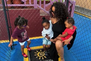 Rihanna shares rare photos with all THREE Kids
