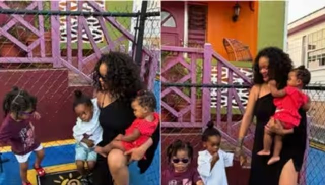 Rihanna shares rare photos with all THREE Kids