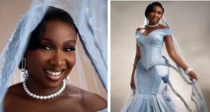 Sonia Uche shares denim bridal‑inspired photos Sonia Uche shares denim bridal‑inspired photos