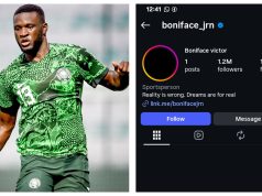 Victor Boniface raises concern with Instagram post