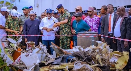 Aiyedatiwa visits Ondo air crash site Aiyedatiwa visits Ondo air crash site