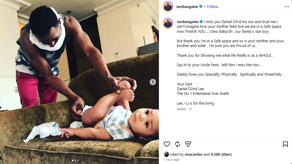 D’Banj REMEMBERS late son
