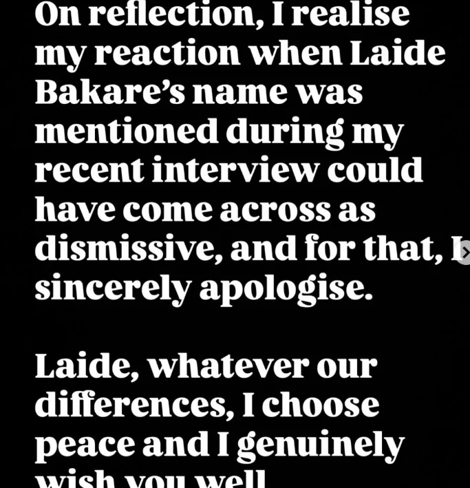 Eniola Badmus APOLOGIZES to Laide Bakare 1 Eniola Badmus APOLOGIZES to Laide Bakare