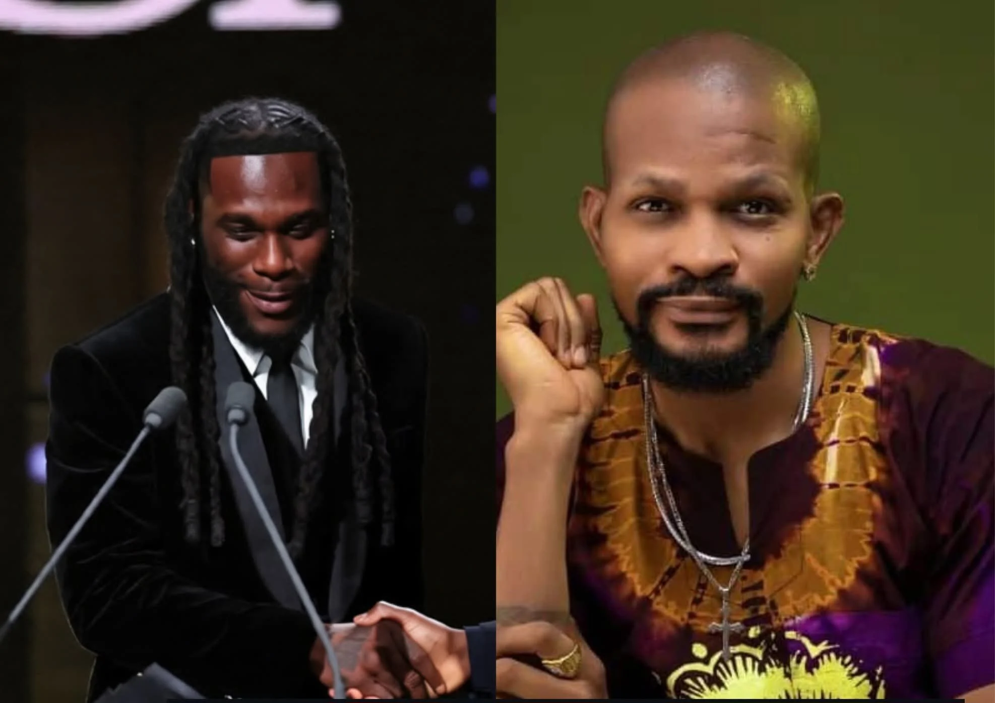 Uche Maduagwu criticises Burna Boy’s outfit at Ballon d’Or