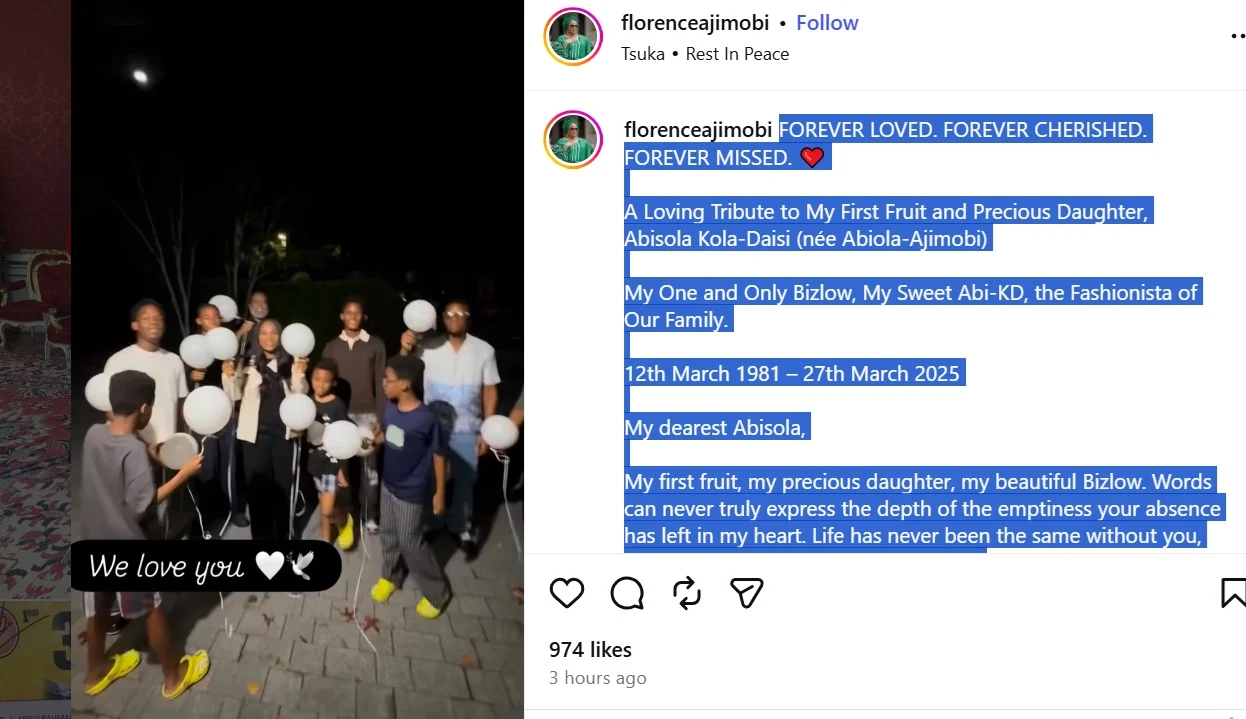 Florence Ajimobi remembers late daughter