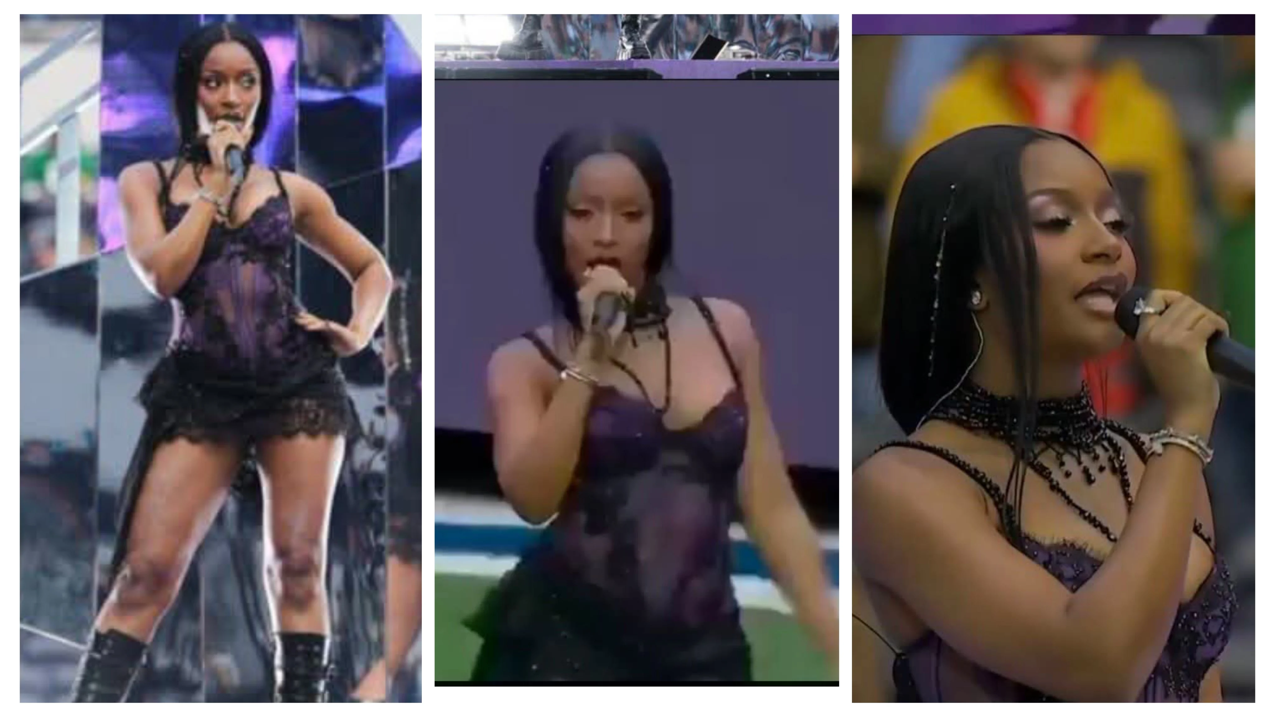 Ayra Starr reacts to her NFL performance