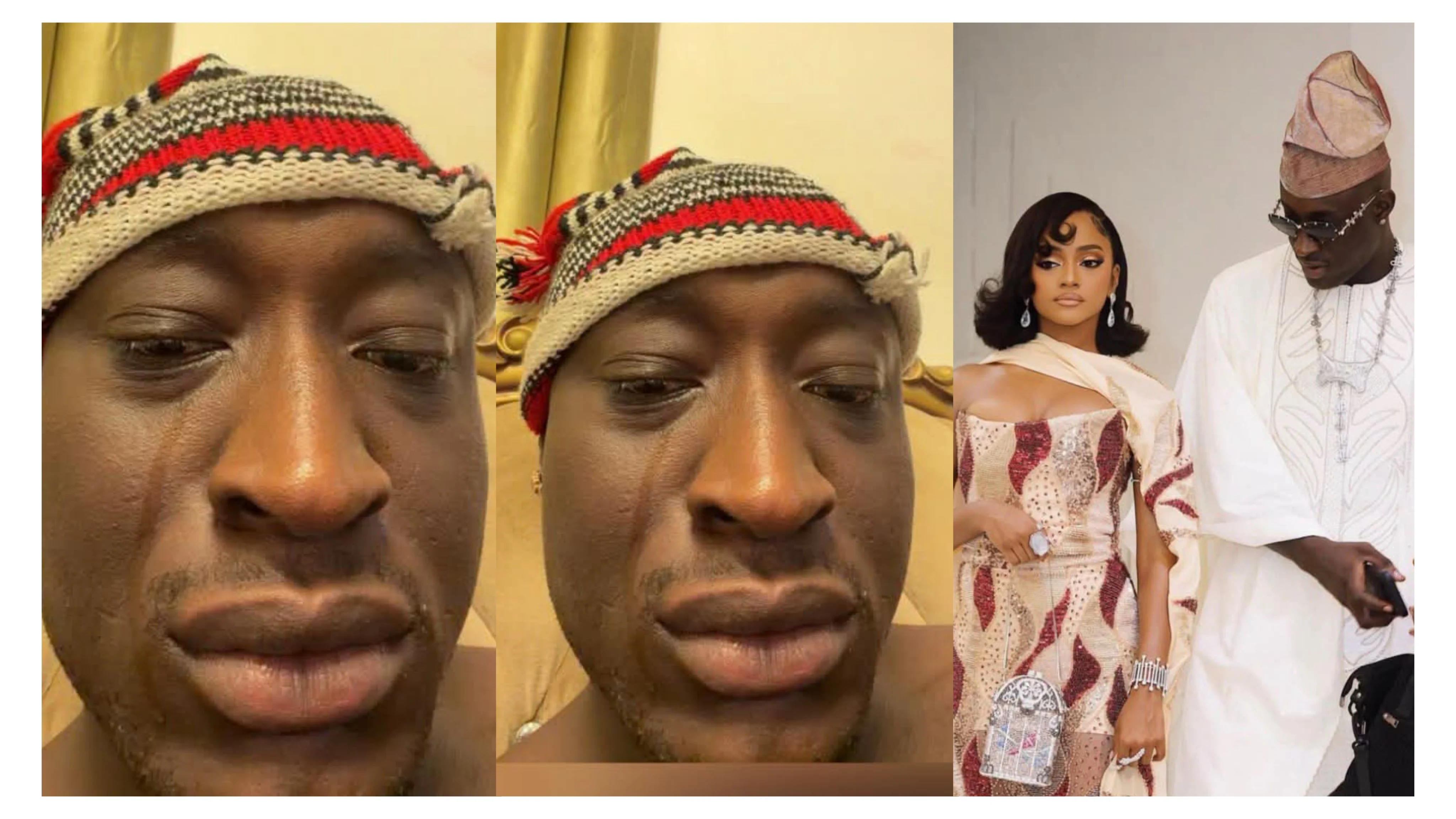 Carter Efe cries as American girlfriend returns to USA