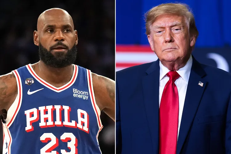 Trump accuses LeBron James of disrespecting the national anthem Trump accuses LeBron James of disrespecting the national anthem